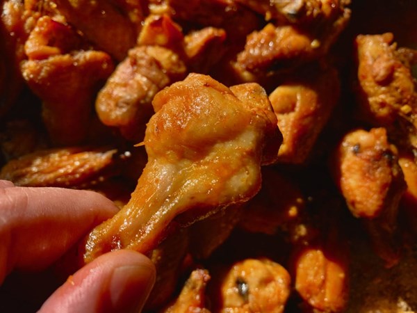Chili-glazed wings