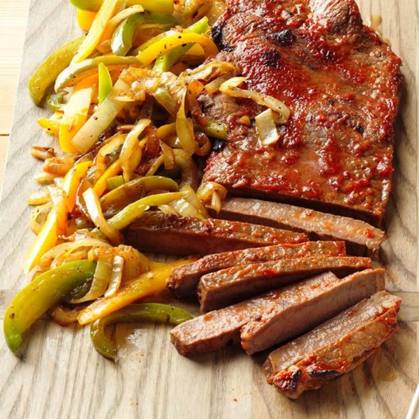 Chili steak & peppers
