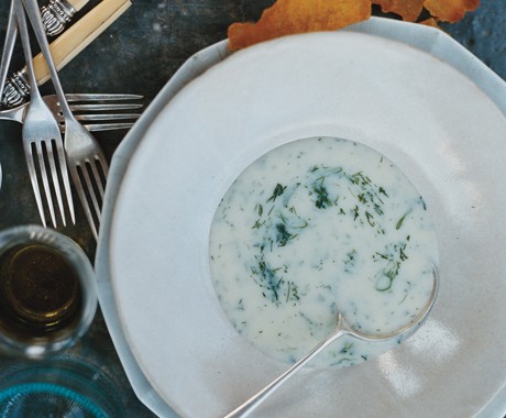 Chilled and dilled avgolemono soup