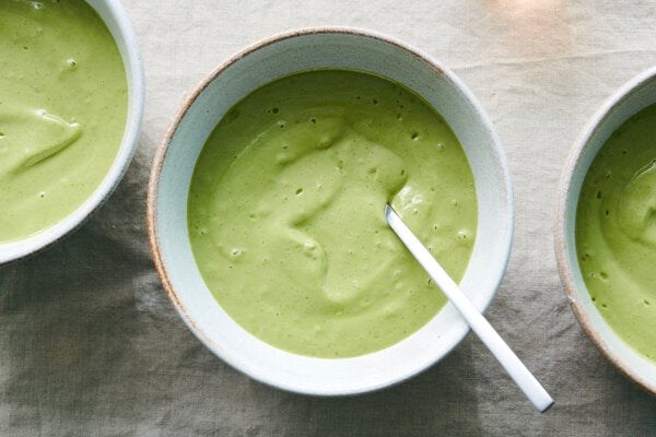 Chilled avocado soup