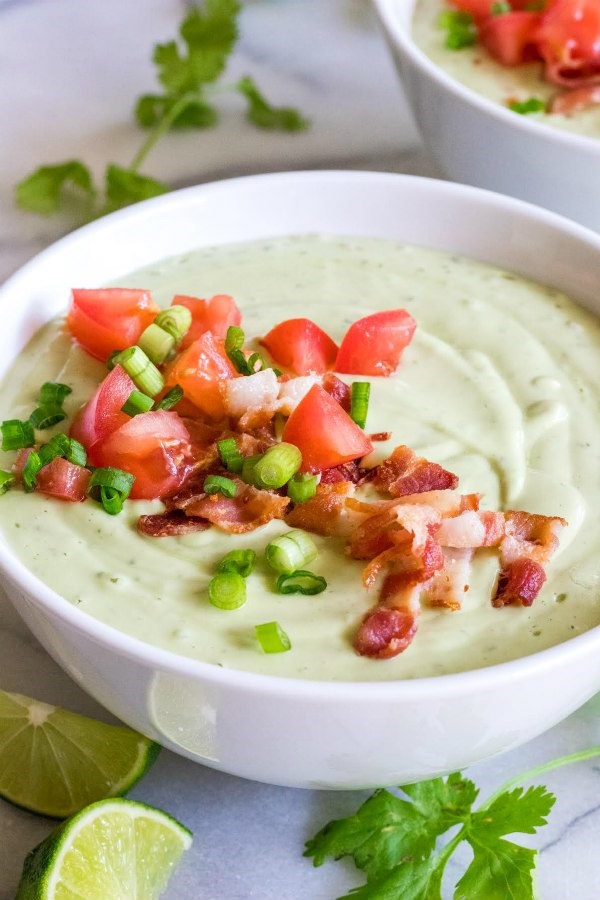 Chilled avocado soup