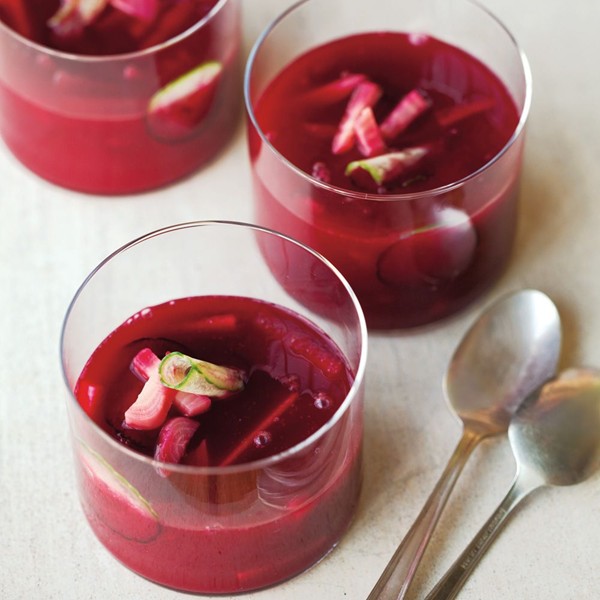 Chilled beet & cucumber soup