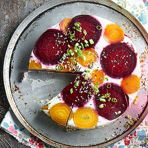 Chilled beet tart