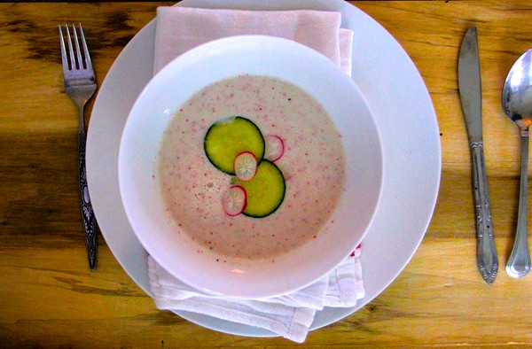 Chilled buttermilk-radish soup