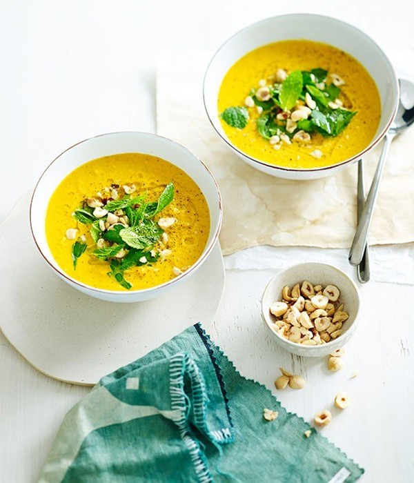 Chilled carrot and hazelnut soup recipe Eat Your Books