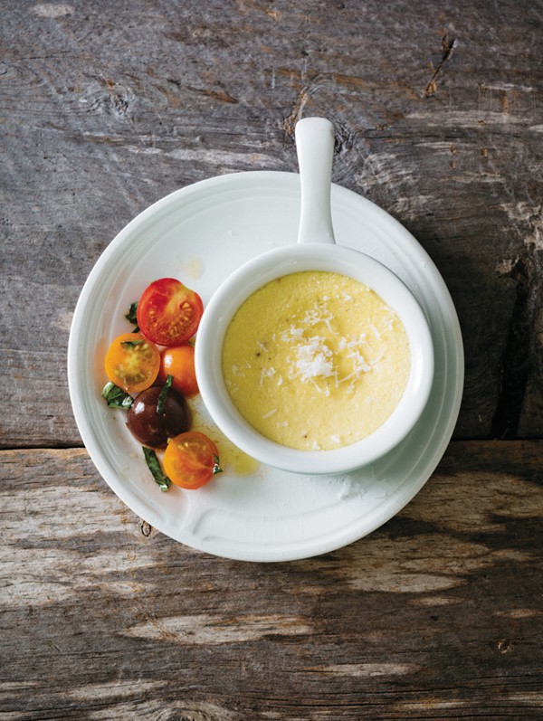 Chilled corn custard