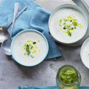 Chilled cucumber and yogurt soup