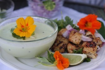 Chilled cucumber avocado potage with mustard (Kakadi ka shorba)