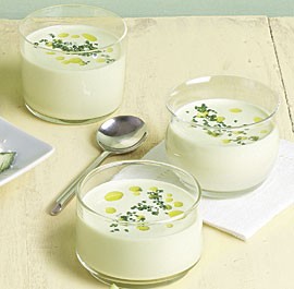 Chilled cucumber-buttermilk soup