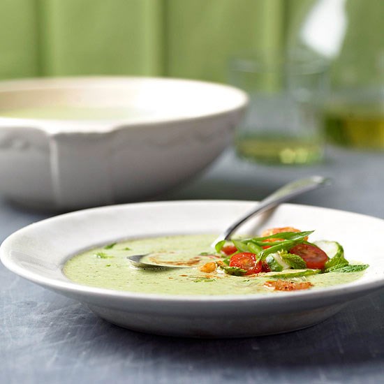 Chilled cucumber soup