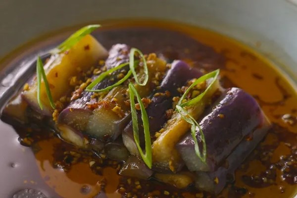 Chilled eggplant salad