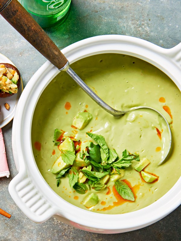 Chilled ginger avocado soup