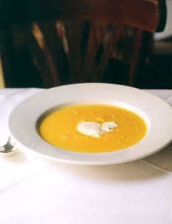 Chilled golden beetroot soup