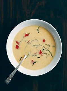 Chilled golden tomato bisque