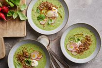 Chilled green soup