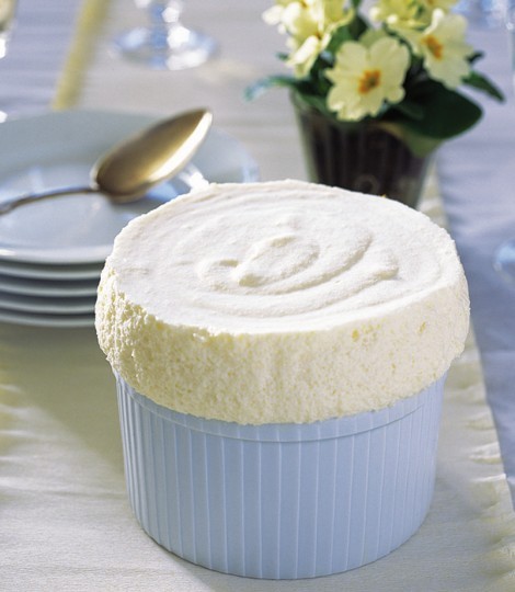 Chilled lemon soufflé