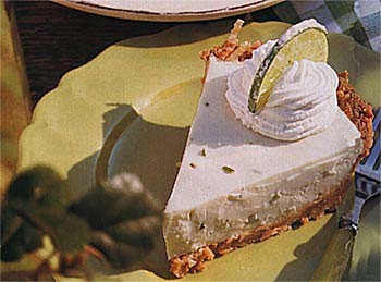 Chilled lime-coconut pie with macadamia-coconut crust