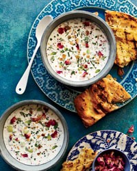 Chilled Persian yogurt soup
