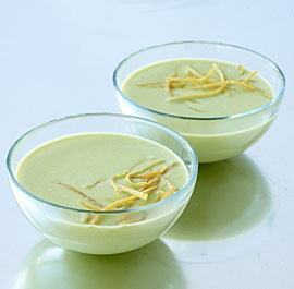 Chilled poblano soup