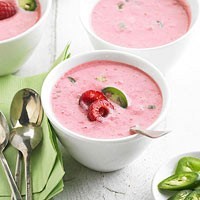 Chilled raspberry-chile soup