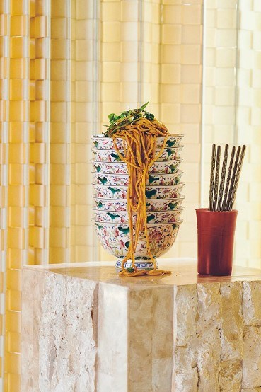 Chilled sesame noodles