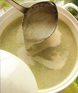 Chilled spinach and avocado soup