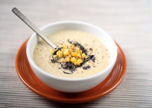 Chilled sweet corn soup