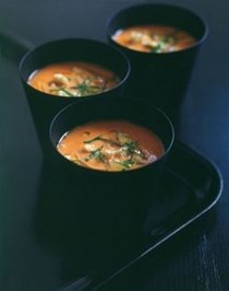 Chilled tomato and pepper soup