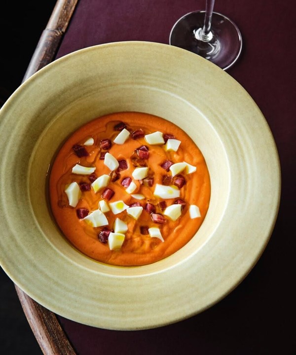 Chilled tomato soup from Cordoba (Salmorejo)