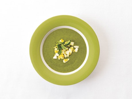 Chilled watercress-spinach soup