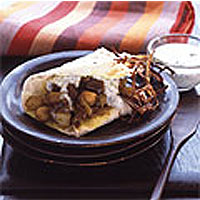 Chilli and garlic-braised aubergine bhaji 