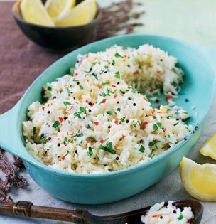 Chilli and ginger yogurt rice