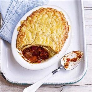 Chilli beef cornbread pies