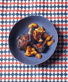 Chilli beef ribs with kipflers