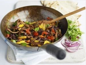 Chilli beef wraps