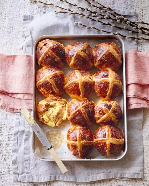 Chilli-cheese hot cross buns