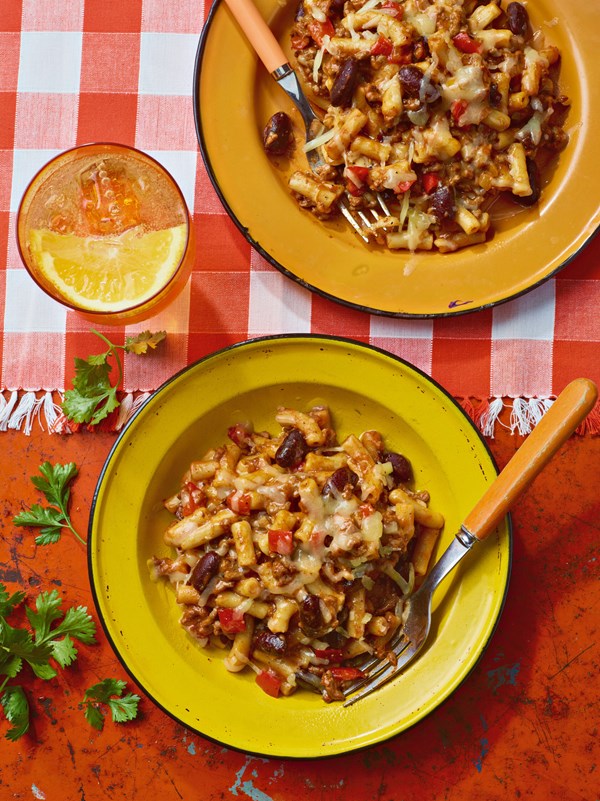 Chilli con carne macaroni melt