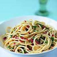 Chilli-garlic spaghetti 