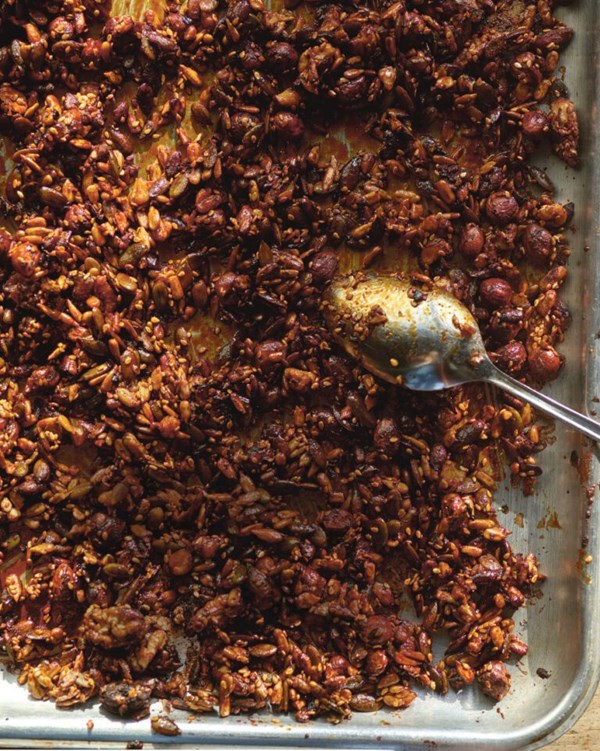 Chilli, honey and soy roast nuts and seeds 