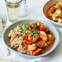 Chilli miso monkfish stew