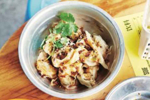 Chilli oil wontons