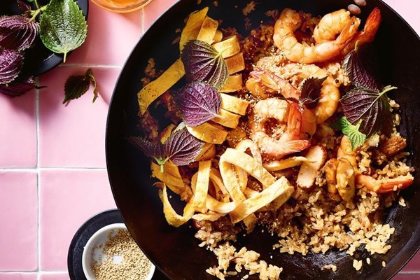 Chilli prawn and sesame