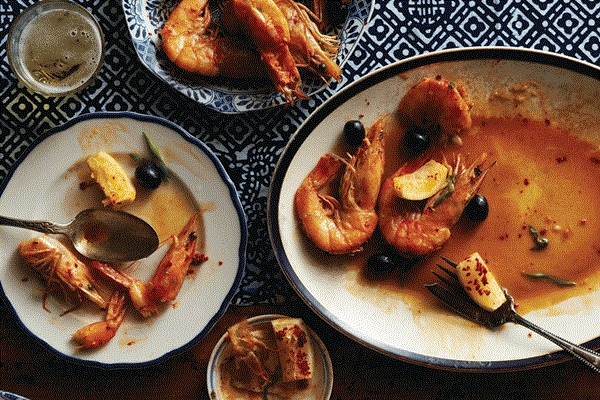 Chilli prawns