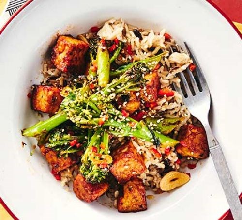 Chilli tempeh stir-fry