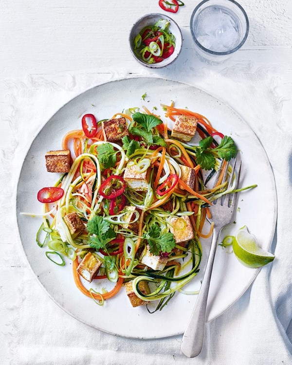 Chilli tofu veg 'noodles'