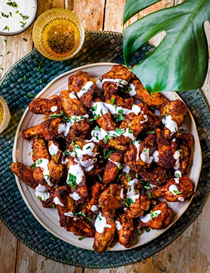 Chilli, yogurt and oregano chicken wings