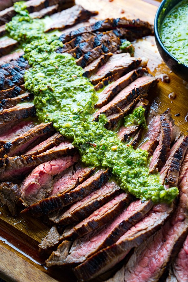 Chimichurri grilled steak