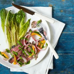 Chimichurri grilled steak salad
