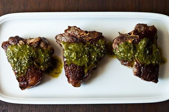 Chimichurri lamb chops