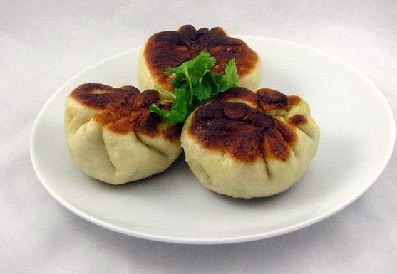 Chinese beef and chard buns